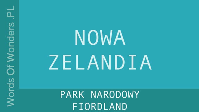 wow Park narodowy Fiordland
